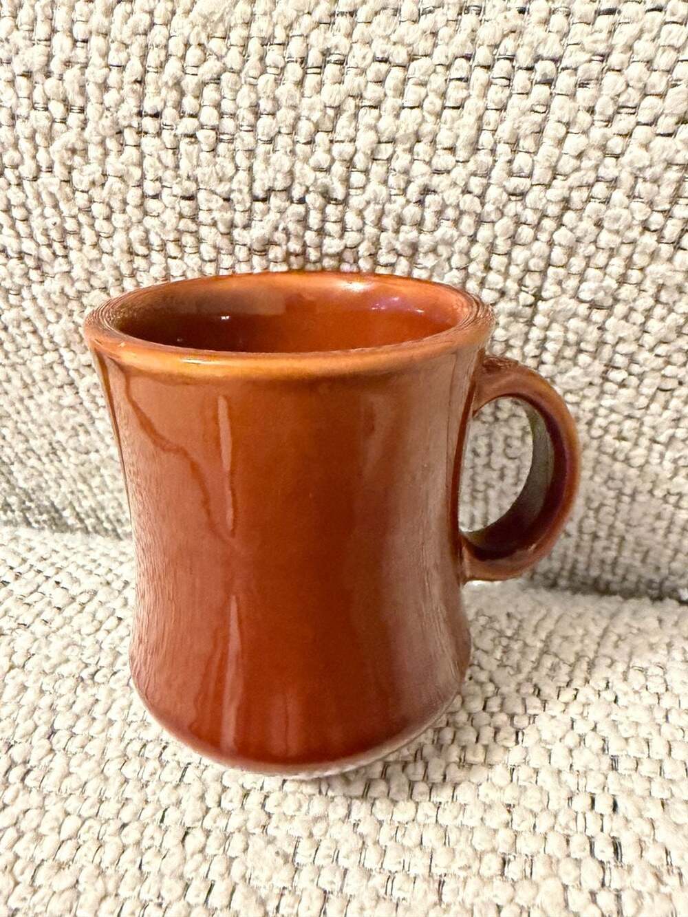 Vintage Brown Glazed Stoneware Coffee Mug Made in China